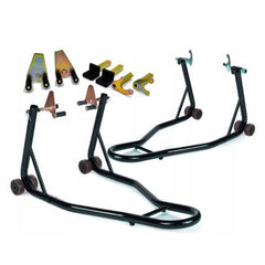Cavalletto moto carico massimo 250 kg, bloccaggio ruota moto per pneumatici anteriori e posteriori, cavalletto alzamoto