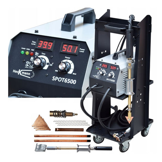 Kit estrattore per carrozzeria 230 V, stazione saldatrice per rimozione ammaccature a punti 5 modalità di saldatura, set di strumenti per riparazione ammaccature carrozzeria per auto camion moto