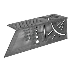Squadra 3D, utensile di tracciatura per pezzi tridimensionali con battute 45°/90°, Scala millimetrata e goniometrica e calibro per punte, Verke