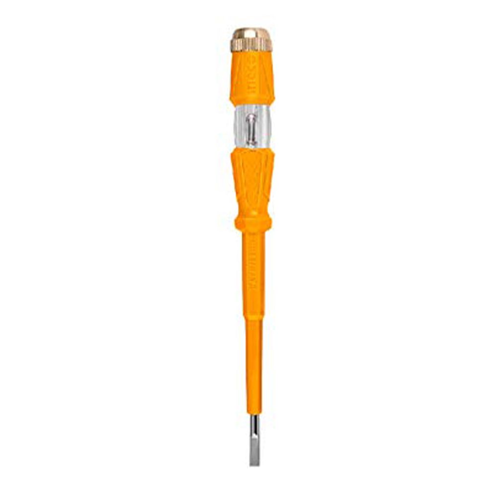 Cacciavite-cercafase rilevatore di tensione elettrica, giravite tester di tensione con indicatore led da 100 a 500 V, penna misuratrice di tensione Ingco