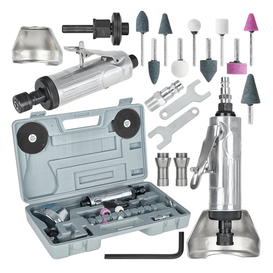 Kit-set per mini smerigliatrice pneumatica dritta, per riparazione pneumatici e altre applicazioni, con accessori 10 pezzi