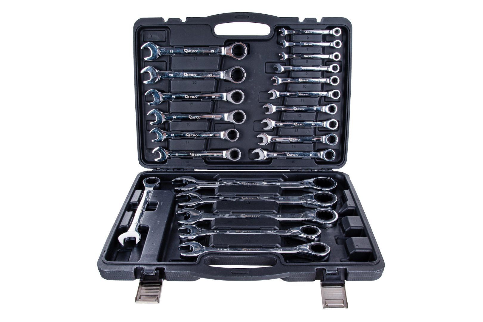 Set combinazione cricchetto-chiave, 6-32 mm 22 pezzi Geko