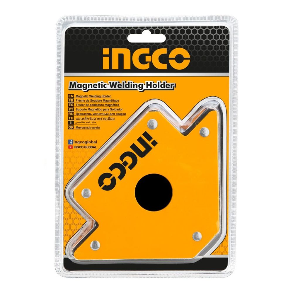 Squadra magnetica per saldatura, rosso, posizionatore supporto angolare calamita, 4" Ingco