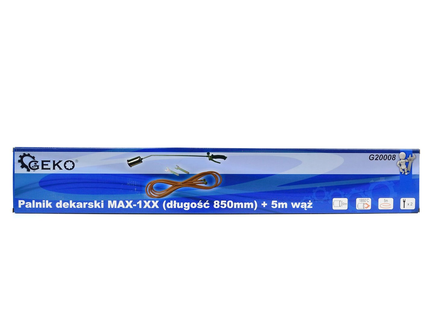 Bruciatore a gas da 85 cm con tubo flessibile da 5 m per riscaldamento e bruciatura GEKO
