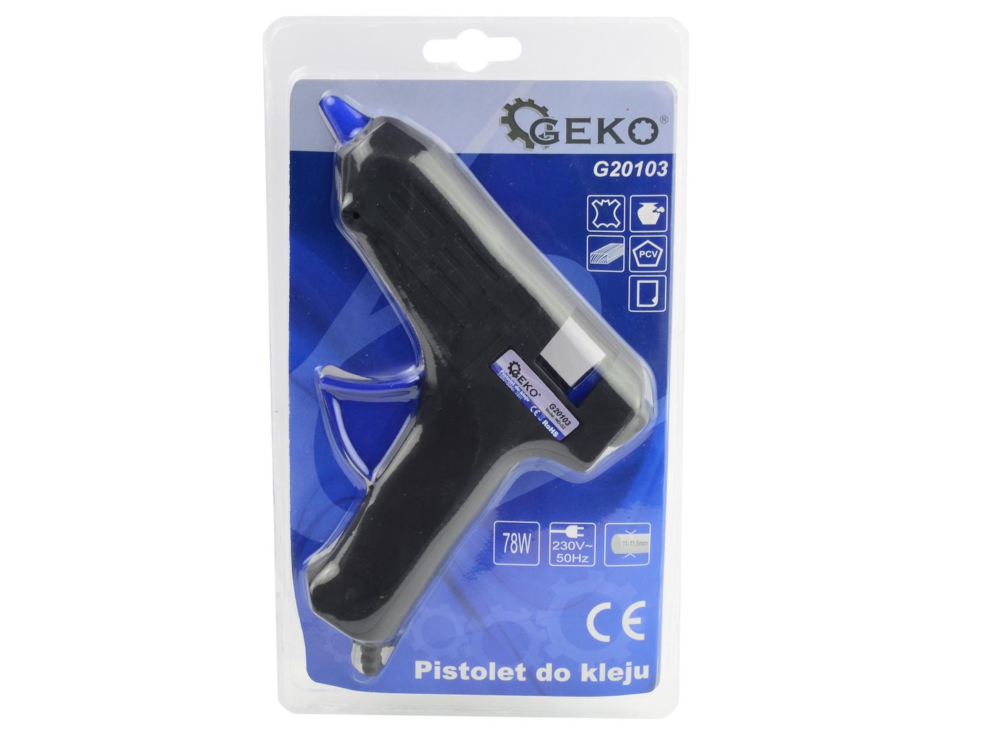 Pistola per colla a caldo,pistola elettrica per saldare con silicone 78w Geko