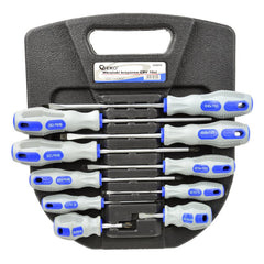 Set cacciaviti professionali - con comoda impugnatura, in acciaio Cr-V, 10 pezzi Geko