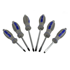 Set di 6 cacciaviti professionali - con comoda impugnatura, teste piatte - giraviti di precisione, in acciaio Cr-V, Geko