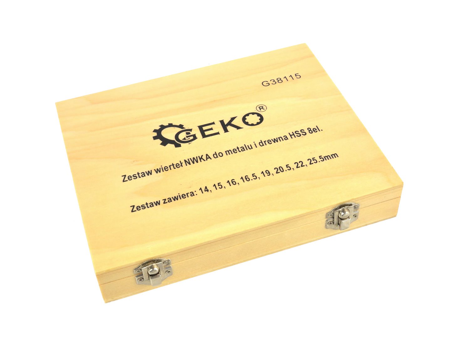 Set di 6 punte trapano professionali, HSS-CO 5% cobalto, 14–25,5 mm, 1/2", angolo 130° – per metalli duri e legno