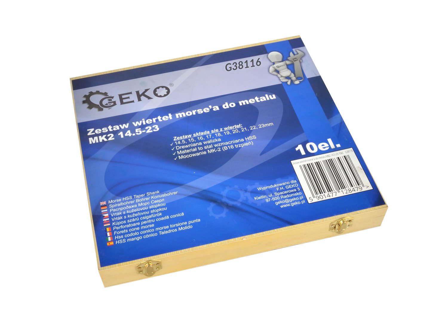 Set 10 punte cono morse MK2 per metallo, 14,5–23 mm – HSS