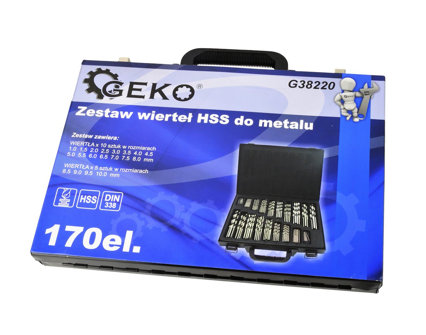 Set di 170 punte trapano per forare metallo, set punte trapano professionali, HSS Geko