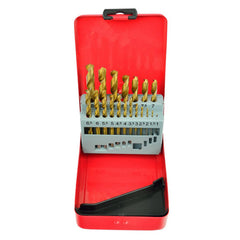 Set di 19 punte trapano al titanio HSS per metallo, 1-10 mm GEKO