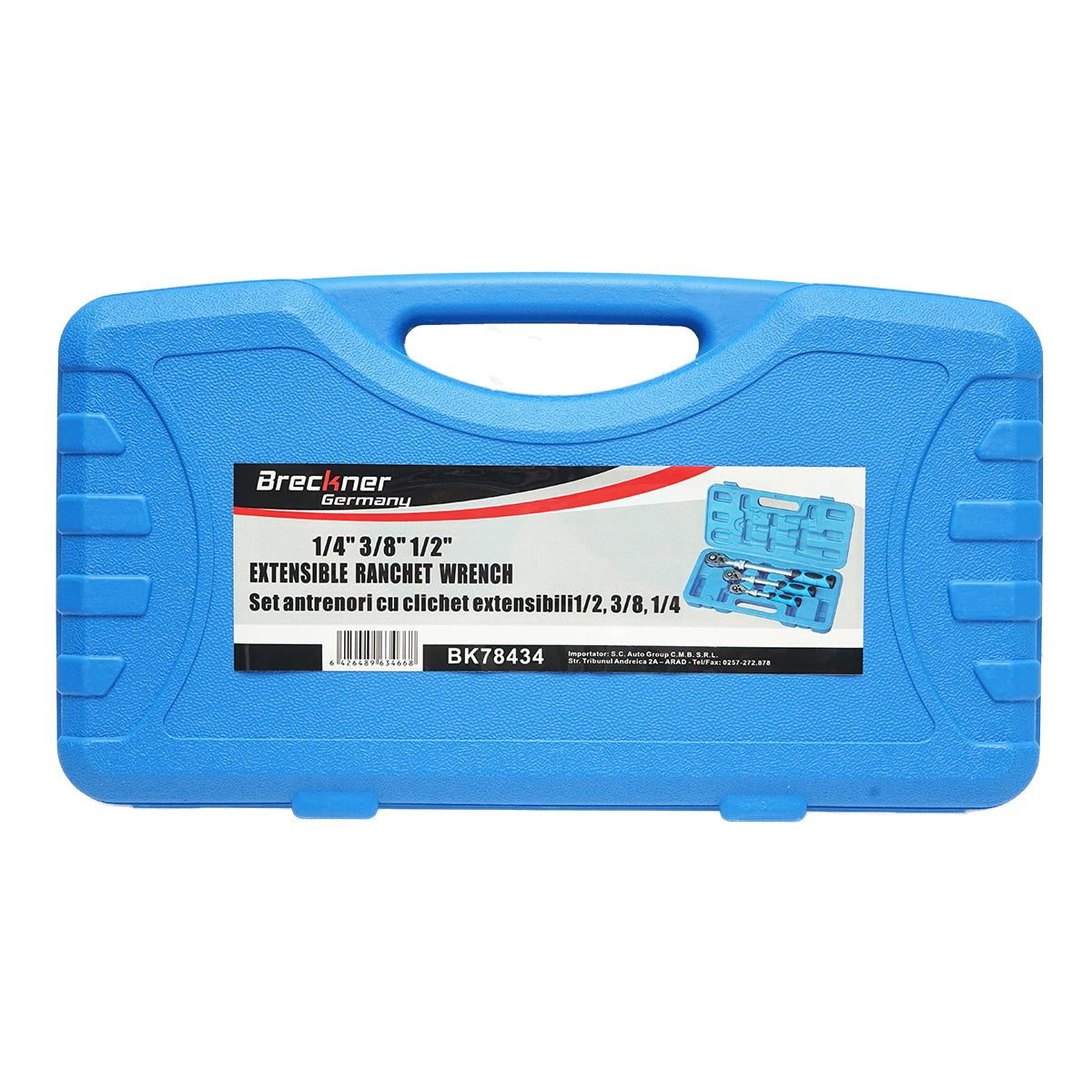 Cricchetto reversibile, set di 3 chiave a cricchetto 1/4", 3/8", 1/2", impugnatura a cricchetto, regolabile