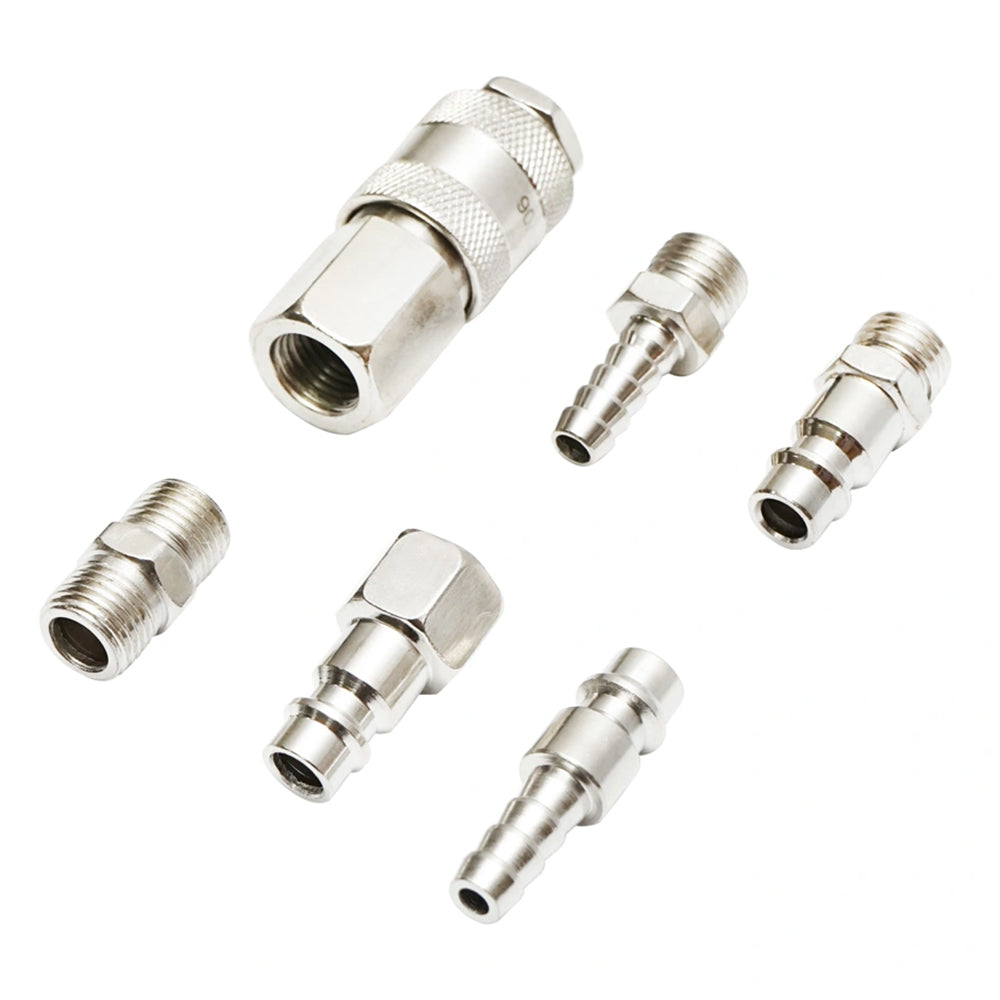 6 pz attacchi rapidi raccordi aria compressa, 1/4" attacco rapido aria compressa, raccordo per aria compressa connettori