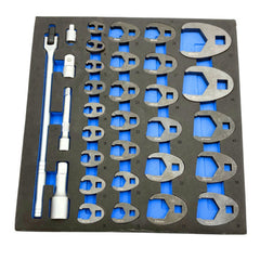 Set di chiavi aperte a zampa di gallo, per raccordi tubi freni olio, 3/8” 1/2”3/4”, 32 pz.