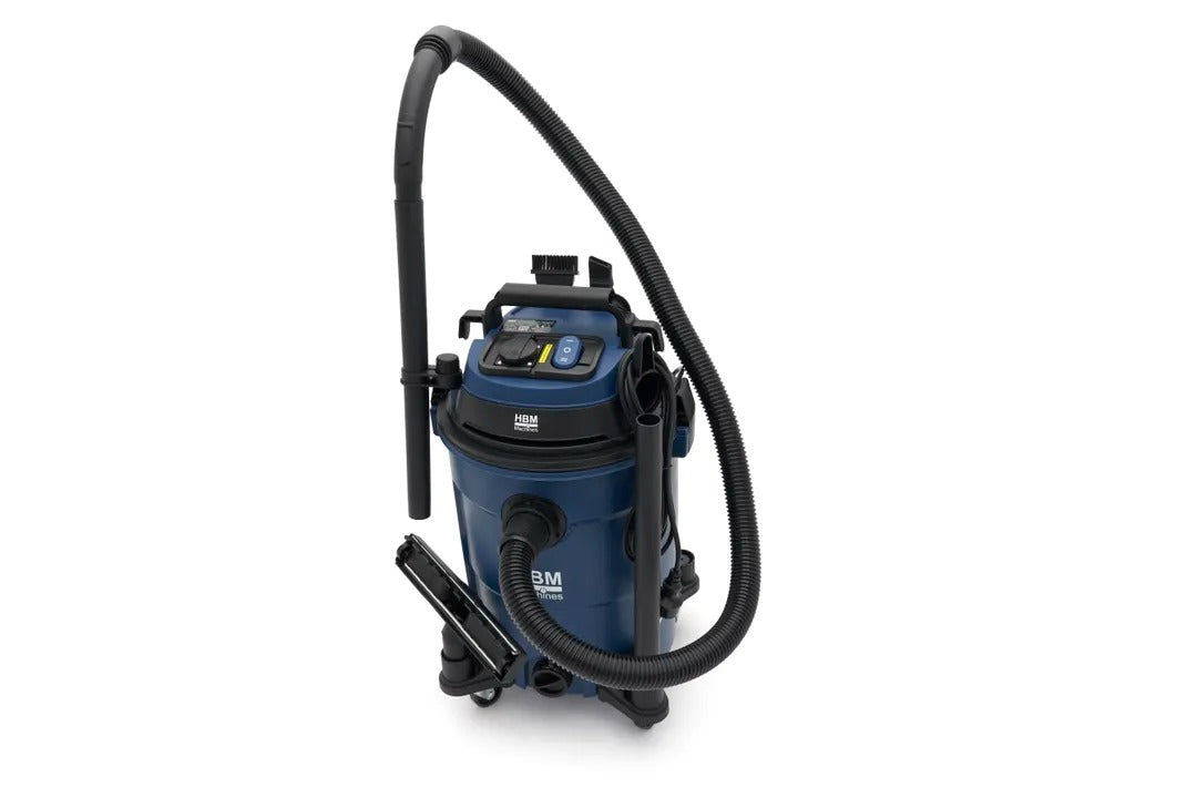 Aspirapolvere aspiratore industriale secco umido per officina casa e auto 1200 W 25 litri HBM