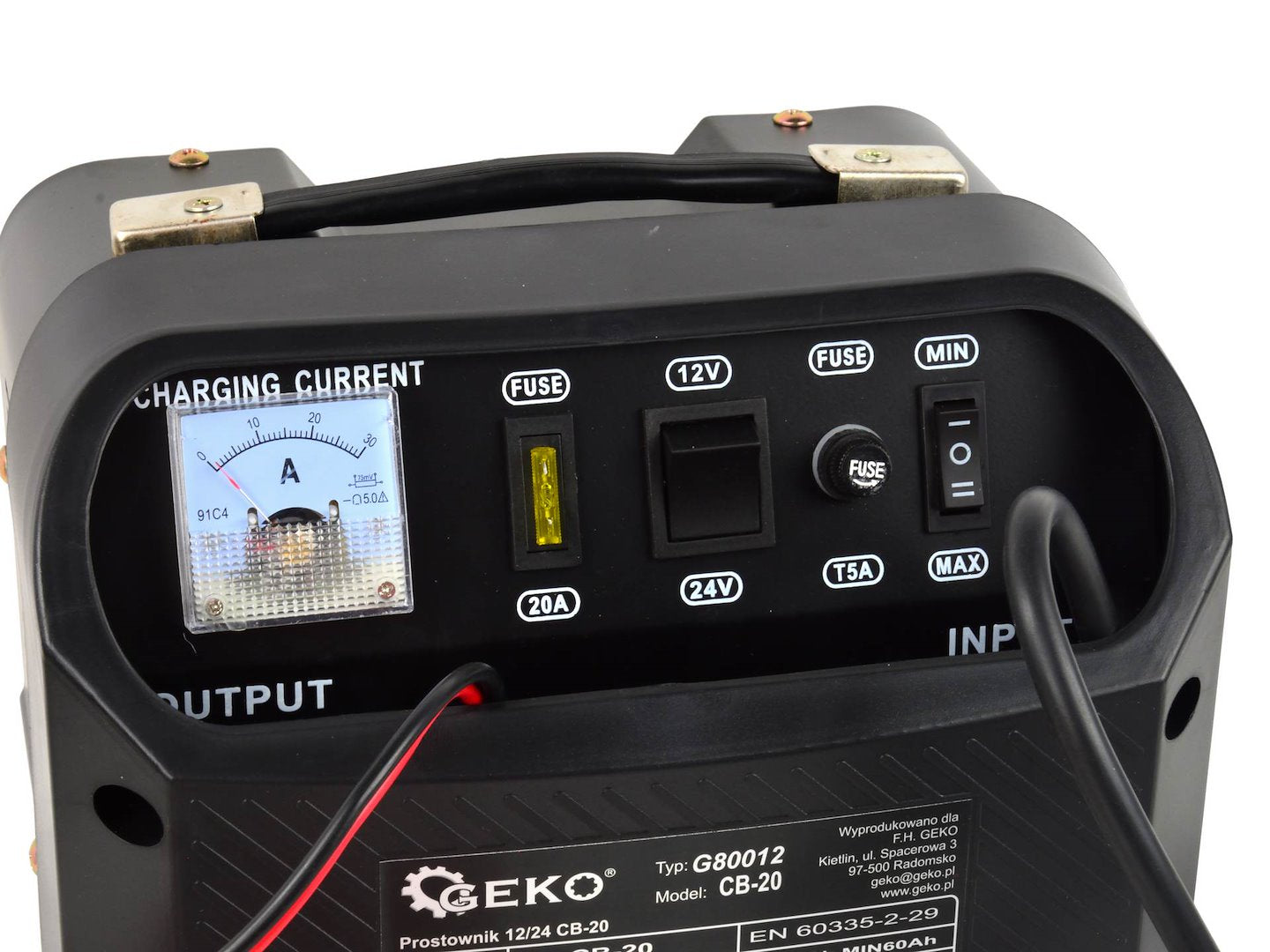Caricabatterie auto 12/24V CB-20, 12-18A , avviatore per batterie auto 60-240 Ah Geko