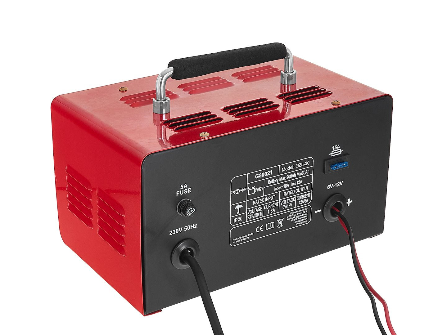 Caricabatterie auto con avviamento 100A, 6/12V, avviatore per batterie auto 20-120 Ah Geko