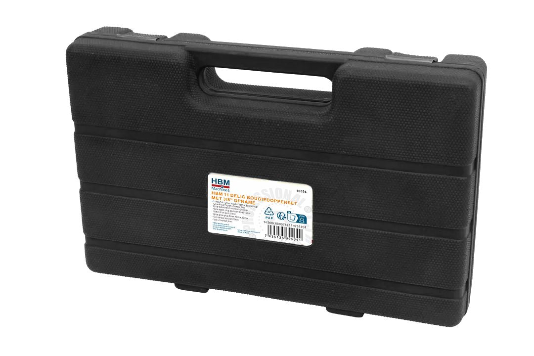 Set chiavi a bussola ,3/8''pollici,snodo candelette, kit da 11 pezzi Hbm Machines Olanda