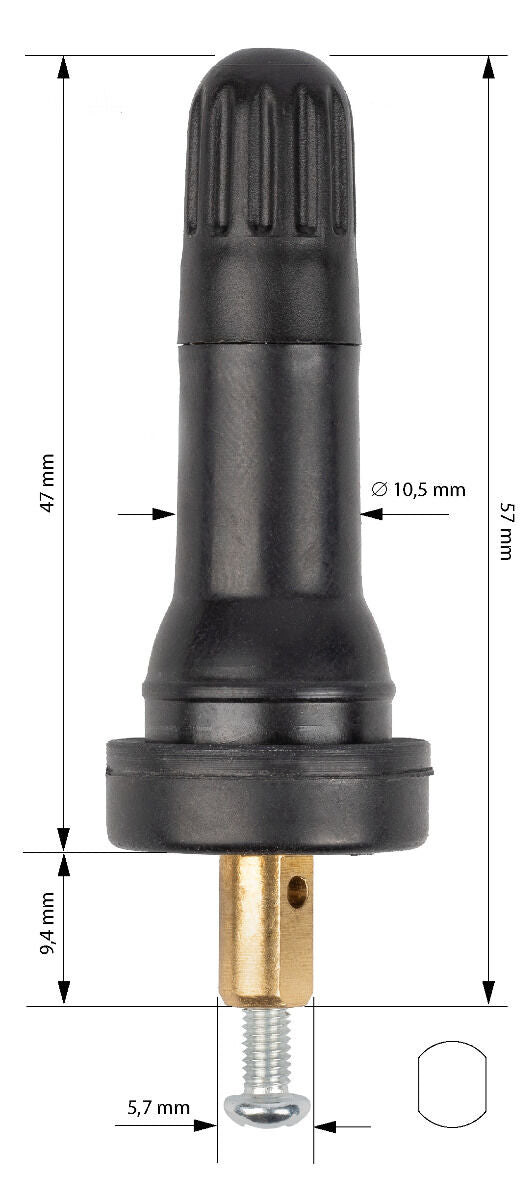 Valvola in gomma sensore pressione del pneumatico Tpms 562-3904