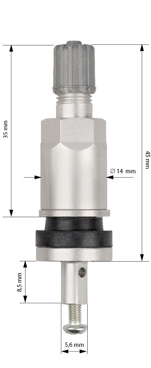 Valvola metallica sensore pressione del pneumatico Tpms