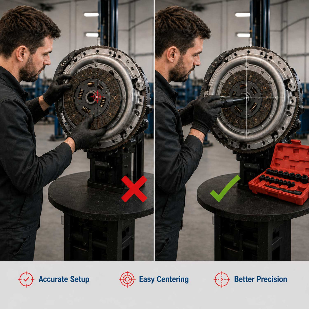 Kit-set attrezzi per allineamento e centraggio frizione auto universali, Gebo Tools