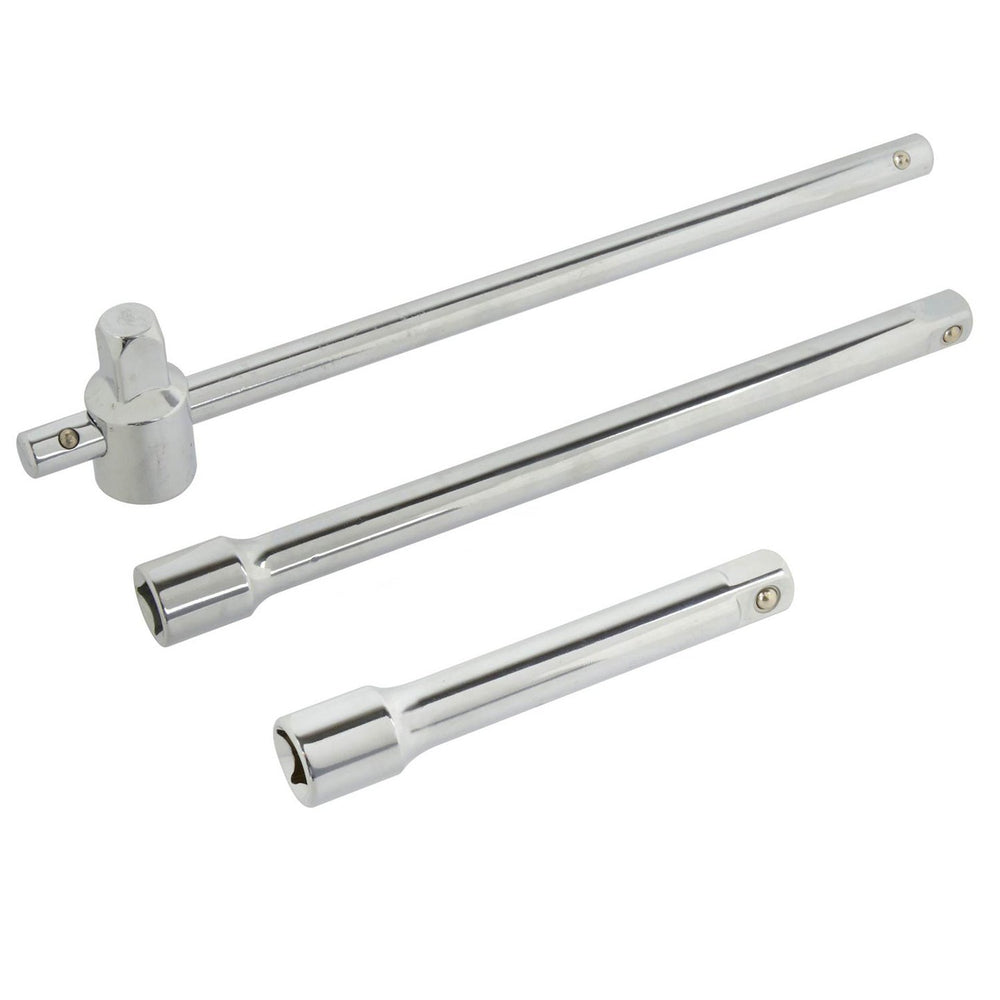 3 pezzi prolunga prolunghe barra leva chiave cricchetto 1/2 lunghezza 120 250 mm, Geko