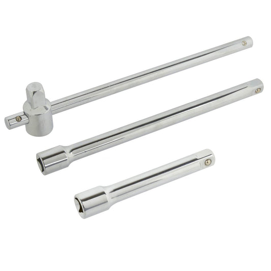 3 pezzi prolunga prolunghe barra leva chiave cricchetto 1/2 lunghezza 120 250 mm, Geko
