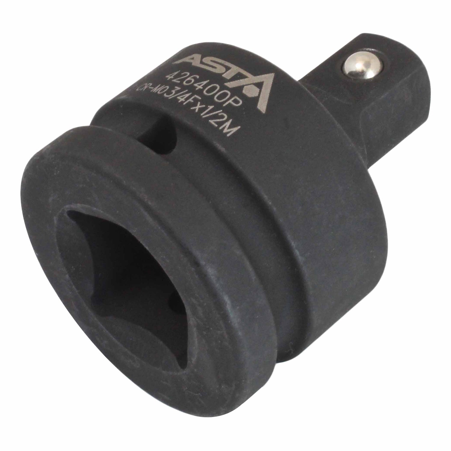 Adattatore riduttore per bussole ad impatto percussione da 3/4" femmina a 1/2" maschio acciaio cromato