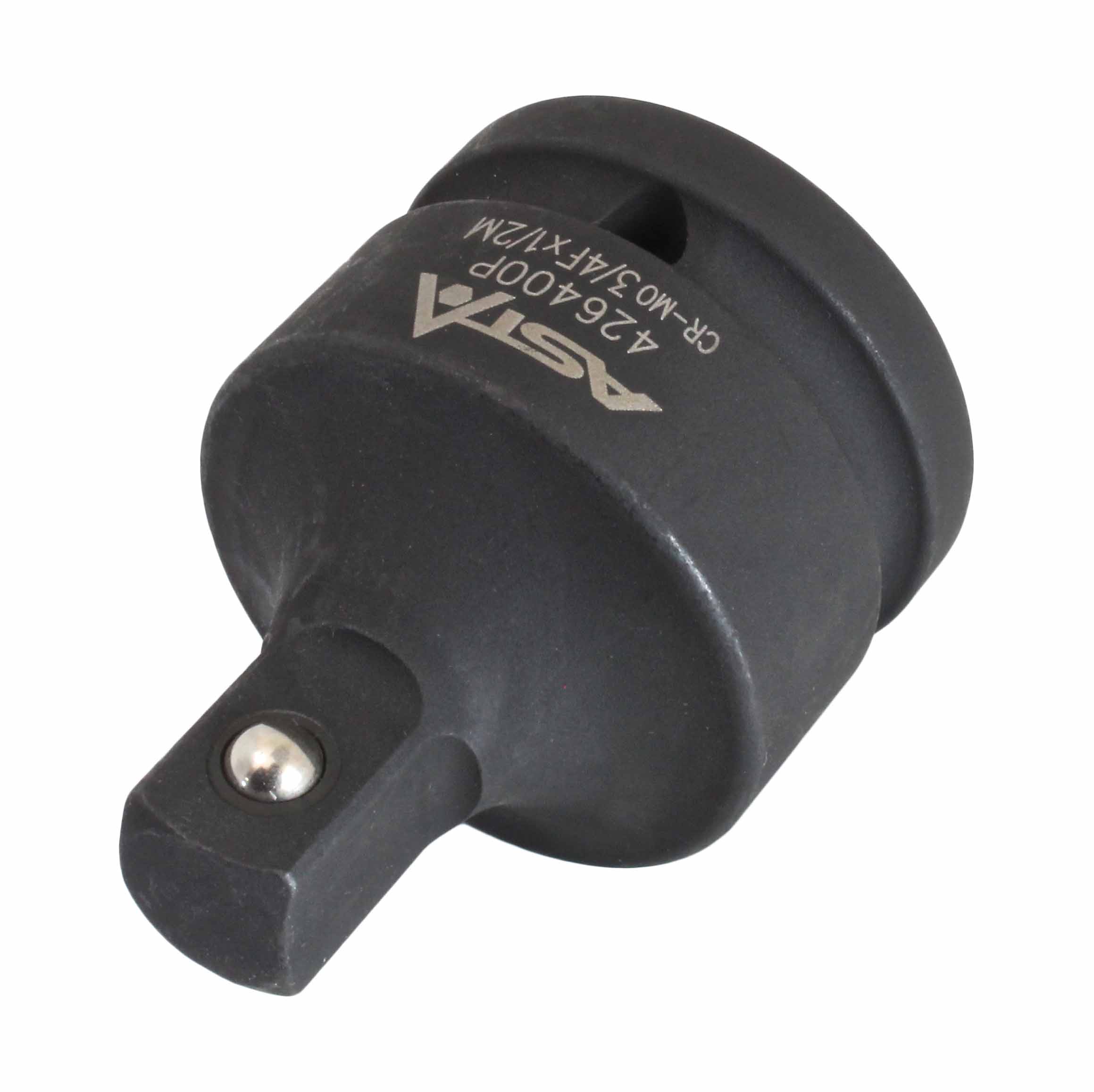 Adattatore riduttore per bussole ad impatto percussione da 3/4" femmina a 1/2" maschio acciaio cromato