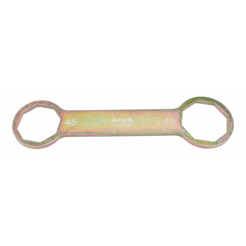 Chiave ad anello doppia camera per forcella da 45/49 mm, strumento per tappi forcella moto, chiave a forcella per sospensioni anteriori, strumento finale per forcella