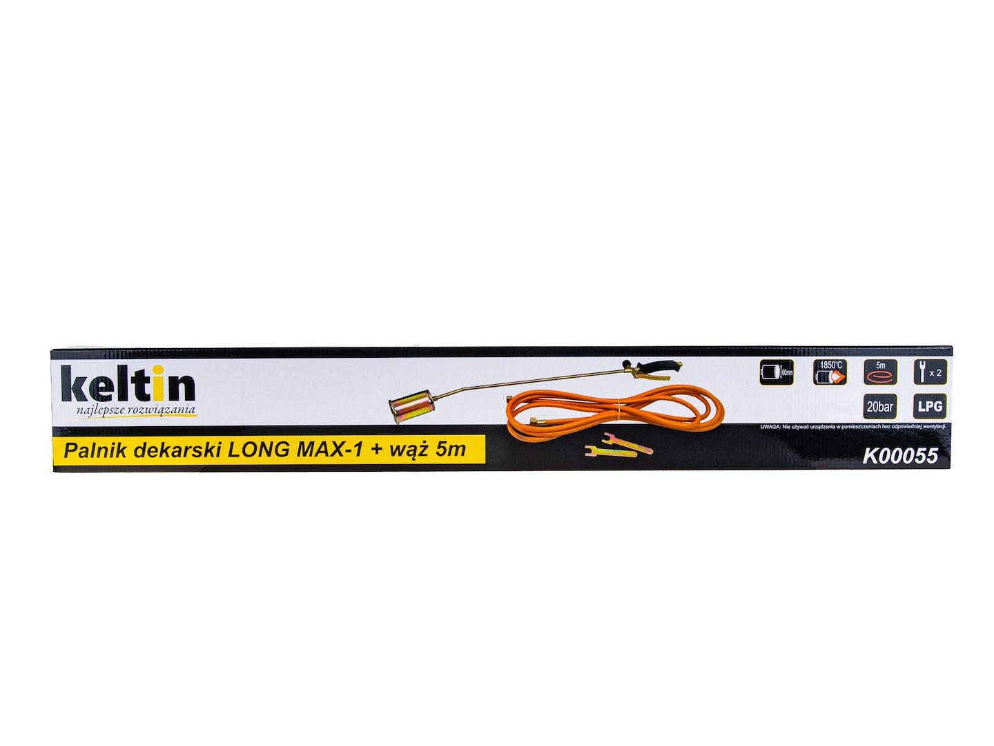 Bruciatore a gas con tubo flessibile da 5 m Keltin