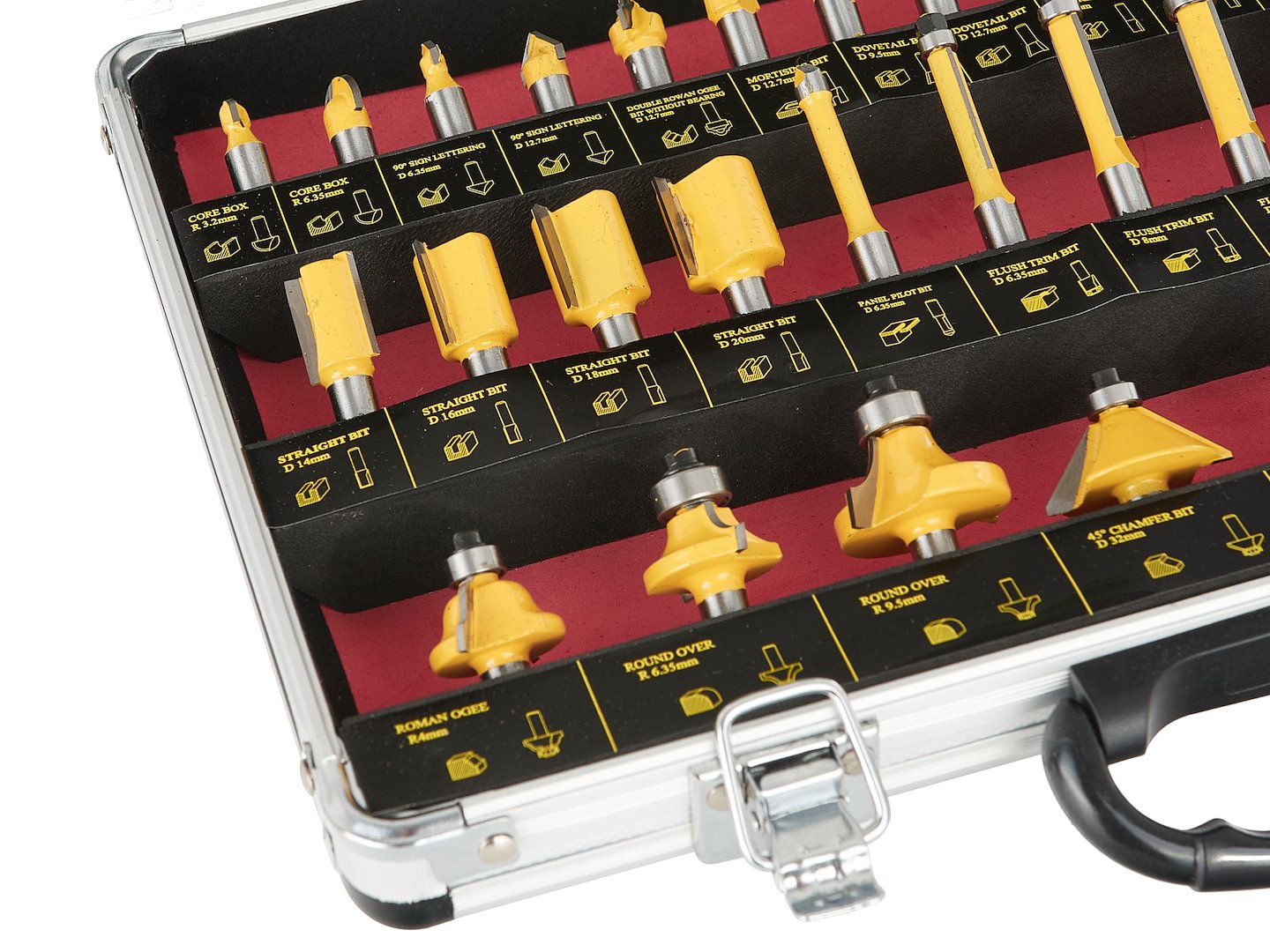 35 pezzi set frese per legno, set di punte per router, Keltin