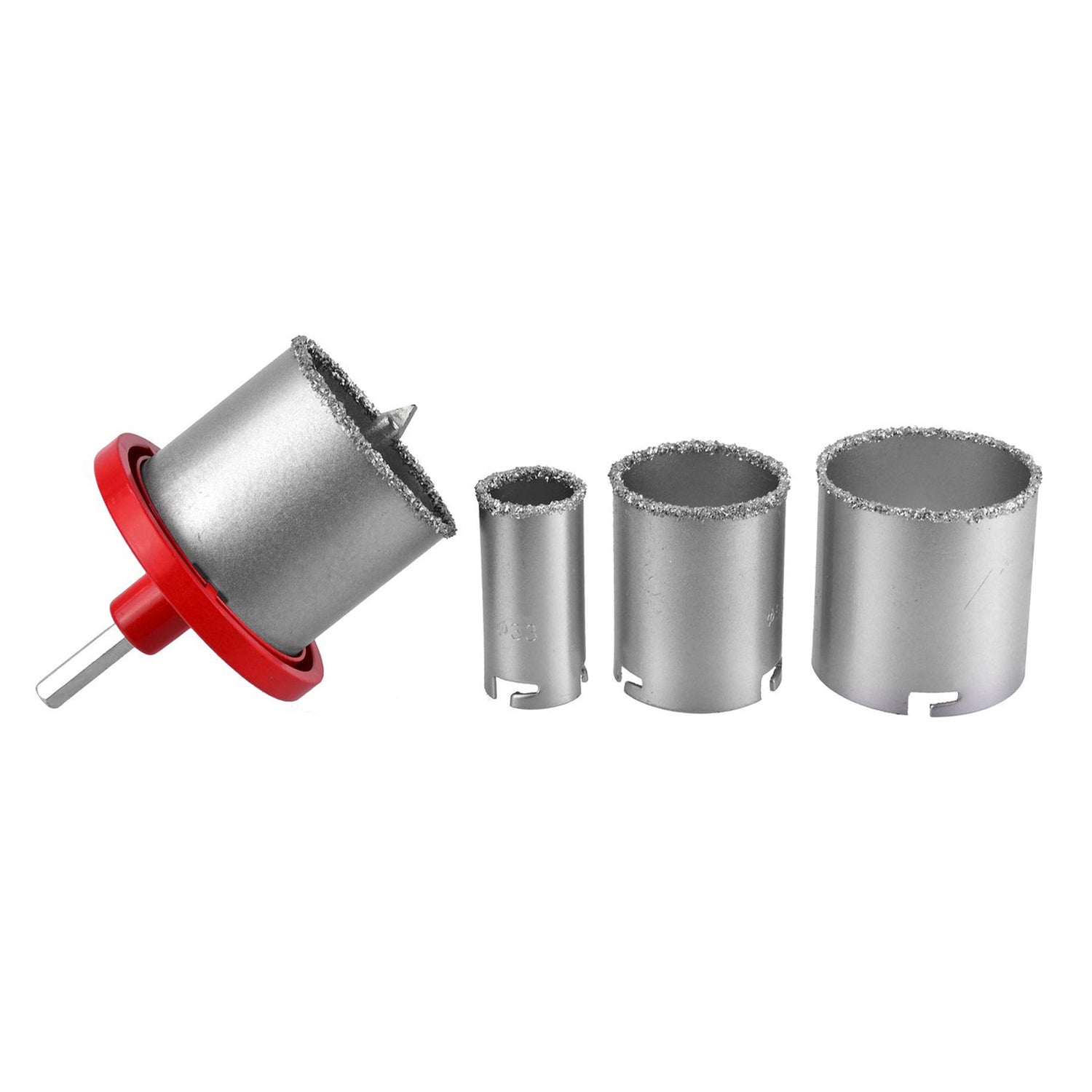 Set di 4 seghe a tazza in carburo, sega a tazza diamantata professionale rivestimento di diamante, per piastrelle, punta per trapano brasata per piastrelle, adatta per piastrelle, ceramica, pietra, plastica, cartongesso, Keltin