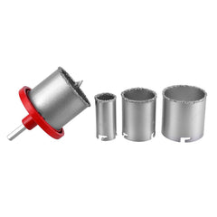 Set di 4 seghe a tazza in carburo, sega a tazza diamantata professionale rivestimento di diamante, per piastrelle, punta per trapano brasata per piastrelle, adatta per piastrelle, ceramica, pietra, plastica, cartongesso, Keltin
