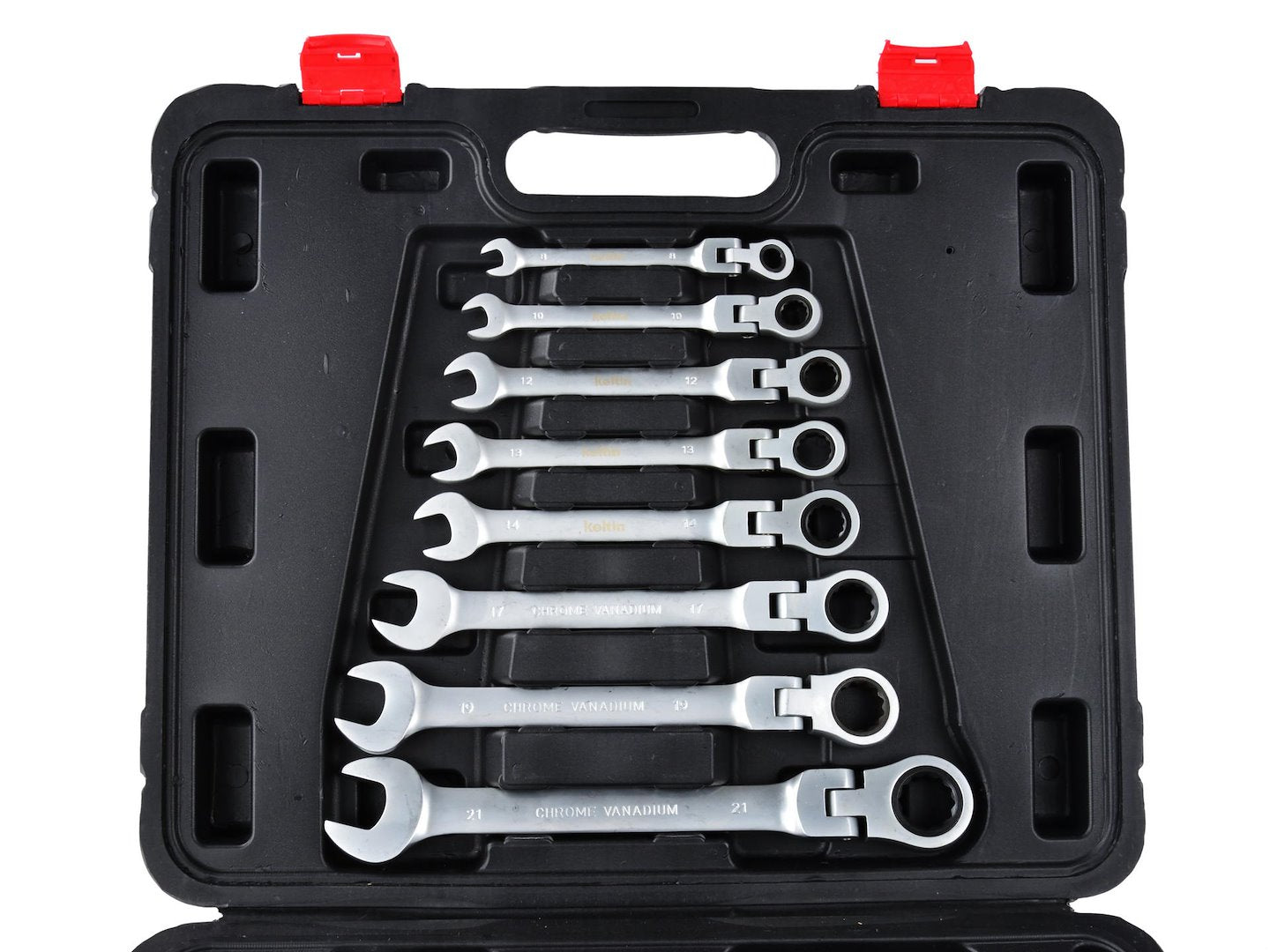 Set da 13 pezzi set di chiavi a cricchetto snodate 8 – 32 mm, chiavi combinate a cricchetto con snodo/snodabili, Keltin