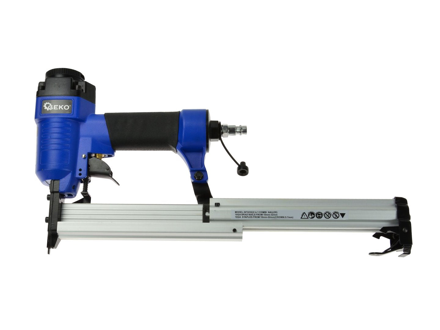 Chiodatrice pneumatica 2 in 1, inchiodatrice/graffatrice ad aria compressa chiodo 10 - 32 mm Geko