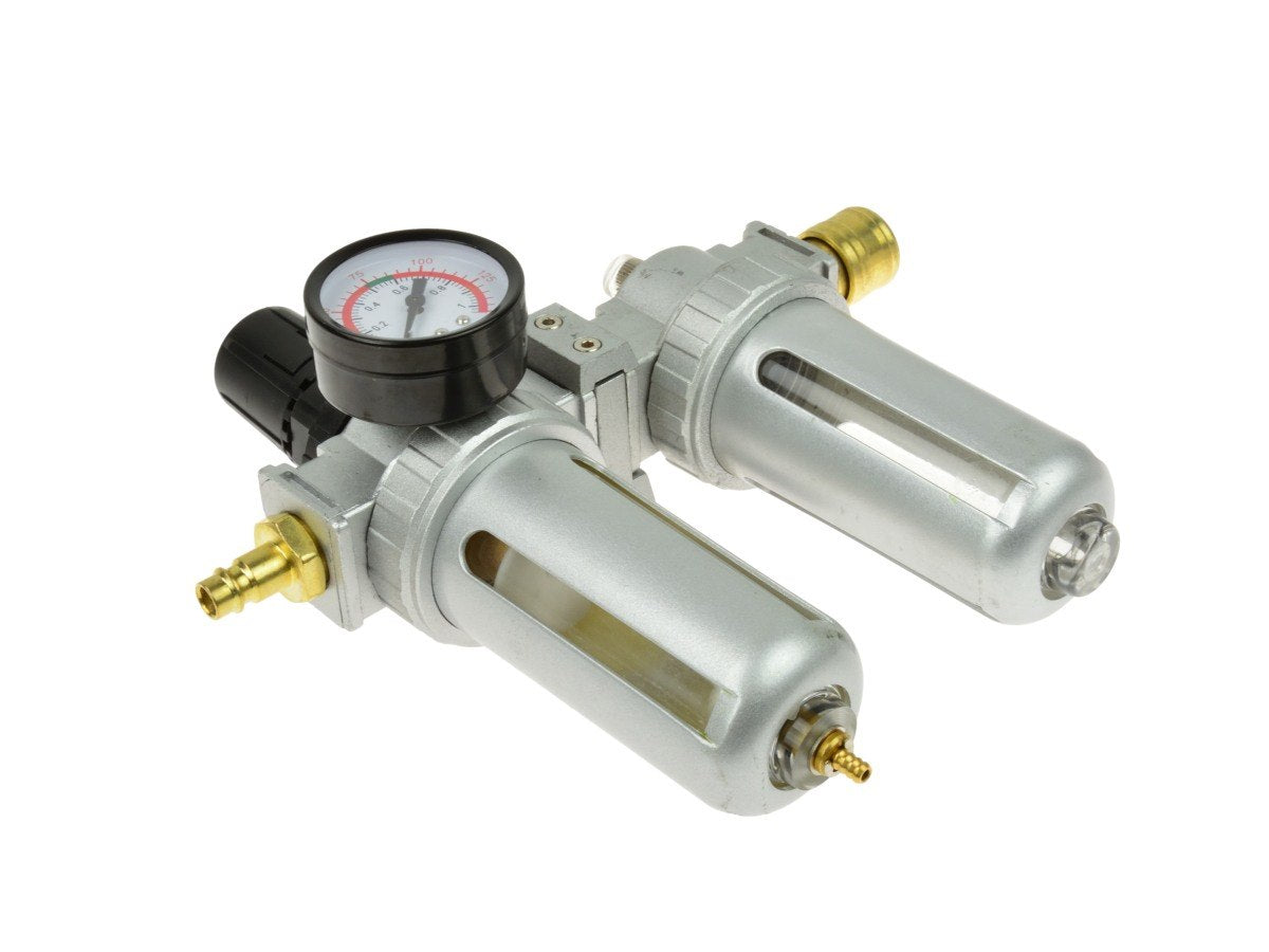 Separatore d'acqua e olio ad aria compressa, riduttore di pressione per compressore, filtro regolatore aria con manometro 1/2 " Geko