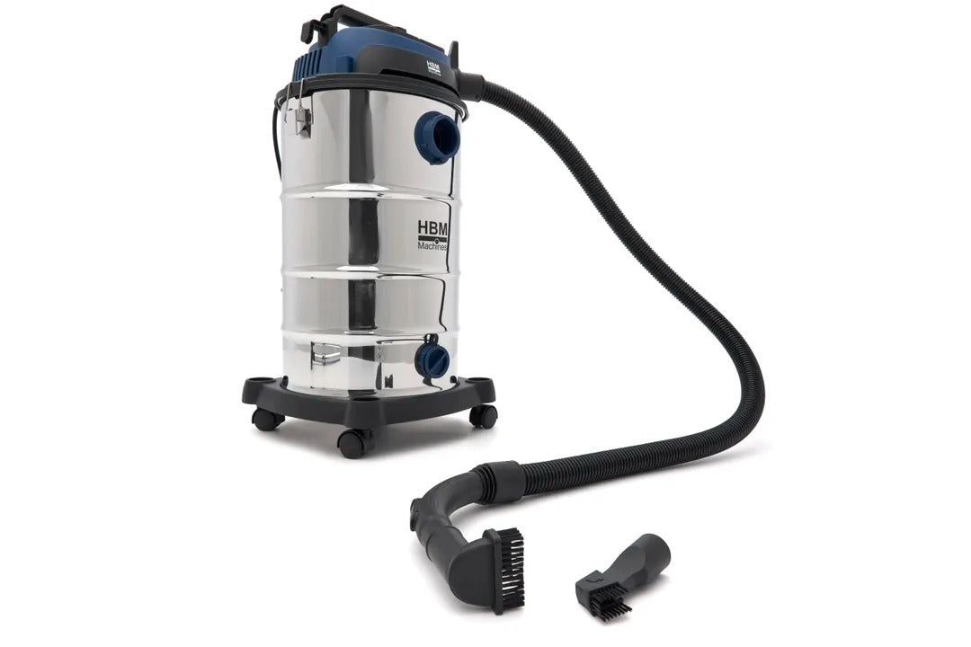 Aspirapolvere aspiratore industriale secco umido per officina casa e auto 1600 W 40 l compatto e silenzioso HBM