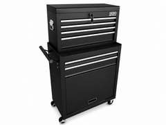 Armadio metallico senza attrezzi a 2 pezzi,con 6 cassetti a ripiano rimovibile ,carrello portautensili , cassetta porta attrezzi mobile Gebo Tools