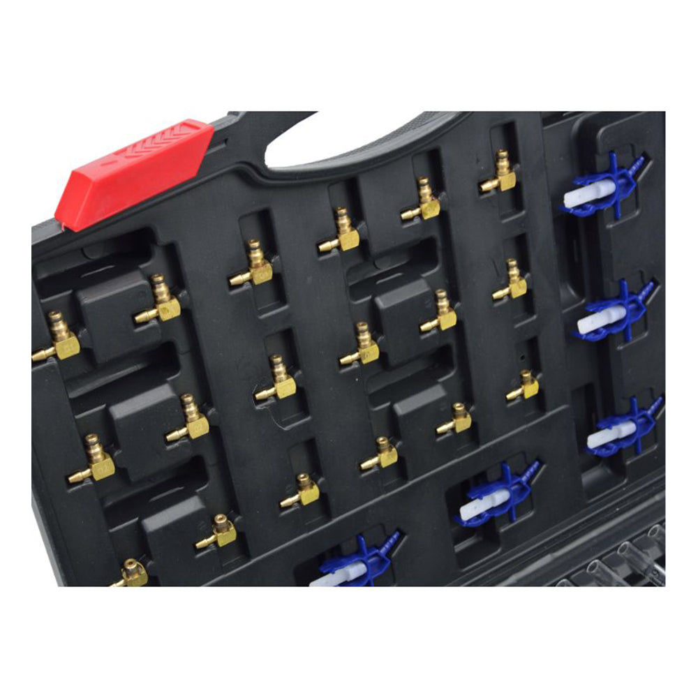 Kit di test per perdite diesel, con tester common rail, tester per perdite, flussometro per iniettori diesel a 6 cilindri, kit di test per iniezione del rail del motore, controllo portate di ritorno