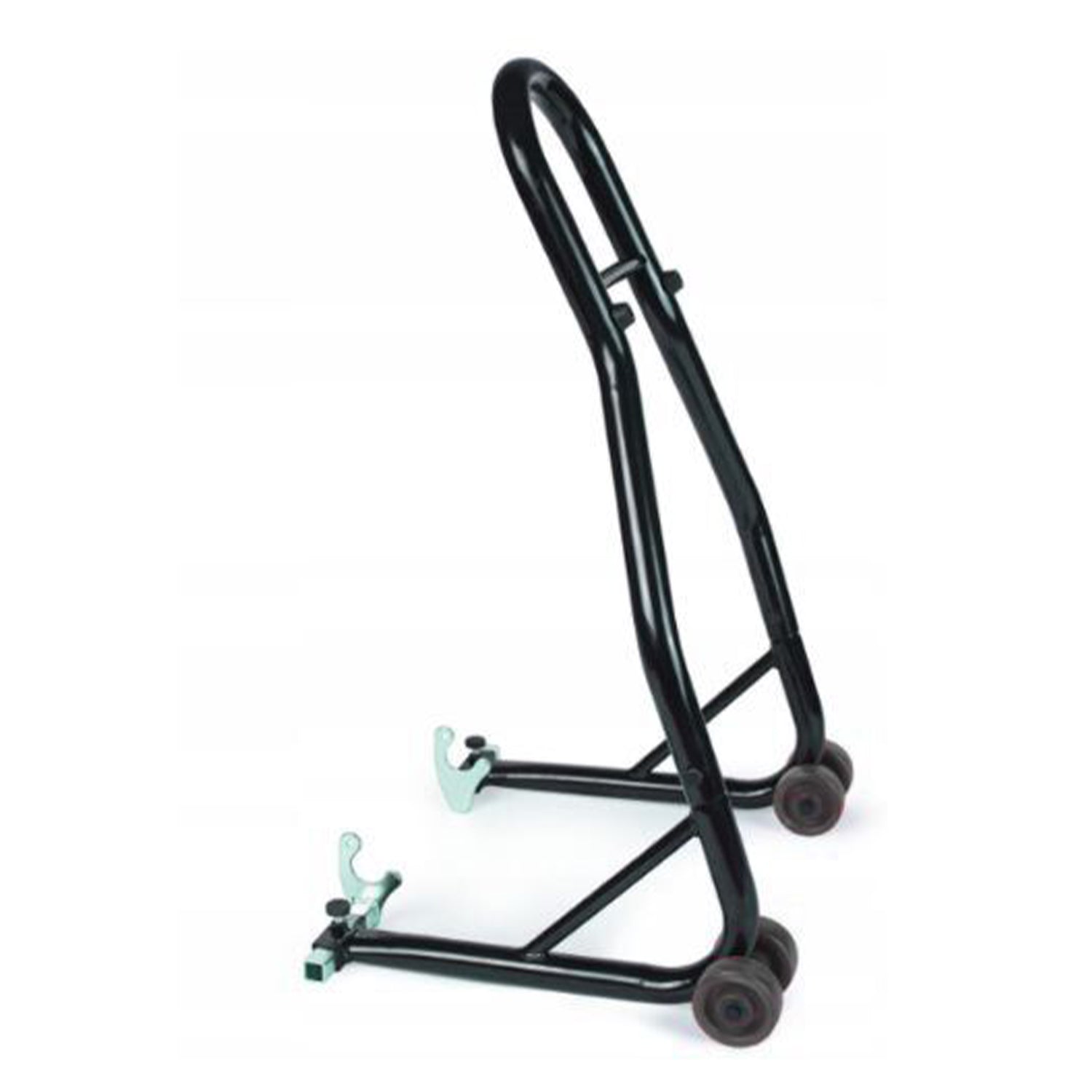 Cavalletto moto carico massimo 250 kg, bloccaggio ruota moto per pneumatici anteriori e posteriori, cavalletto alzamoto