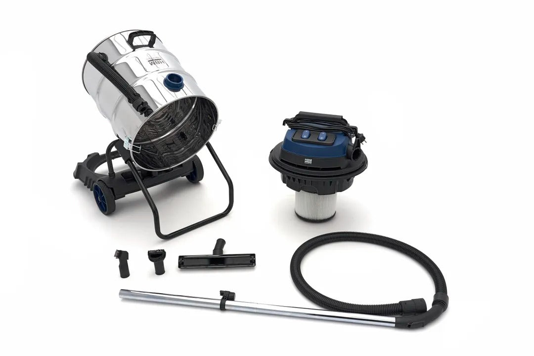 Aspirapolvere aspiratore industriale secco umido per officina casa e auto 2400 W 80 l HBM