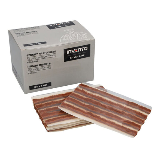 50 pezzi strisce di riparazione di pneumatici tubeless, foratura stringhe, kit gomma cancellare strumento recupero rapido auto nero 100 x 5 mm, corda per riparazione pneumatici auto moto scooter bici