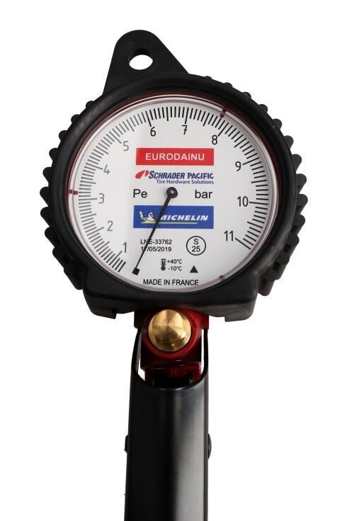 Pistola gonfiaggio professionale schrader michelin eurodainu 0-11bar ,manometro pneumatici gomme