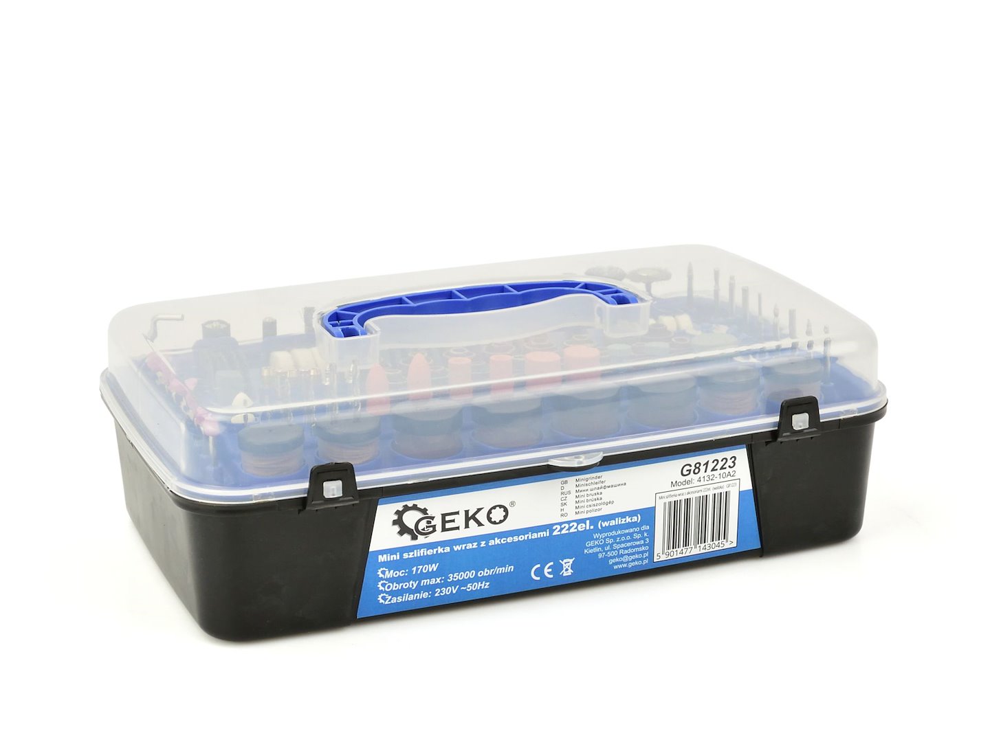 Mini utensile rotante senza fili, kit smerigliatrice con accessori, per incisione, levigatura, lucidatura, foratura, rettifica, kit smerigliatrice mini trapano, 222 pezzi 220 V Geko