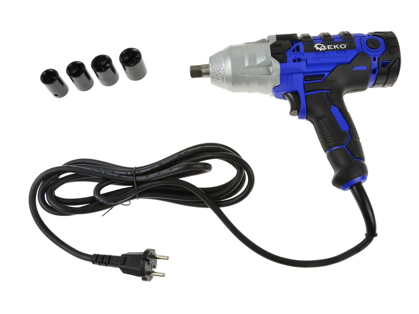Avvitatore a impulsi a batteria 1/2", 450 Nm 230 V, avvitatore elettrico bussole, ideale per auto, camion, garage, officina, Geko