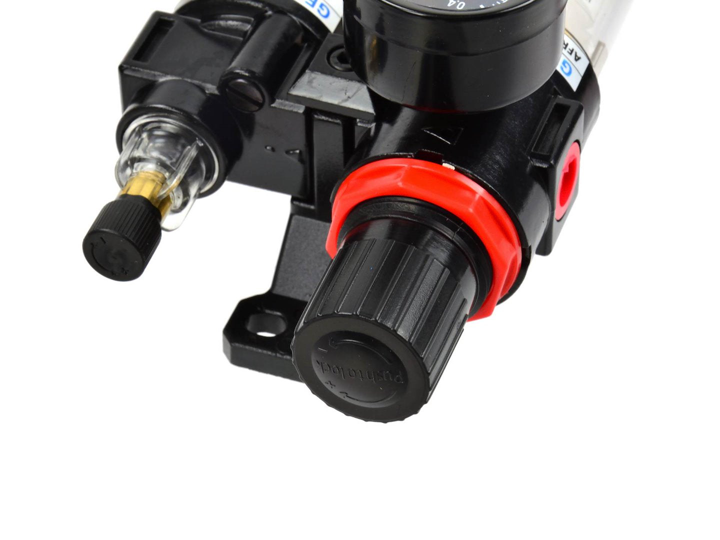 Separatore d'acqua e olio ad aria compressa, riduttore di pressione per compressore, filtro regolatore aria con manometro 1/4 " Geko