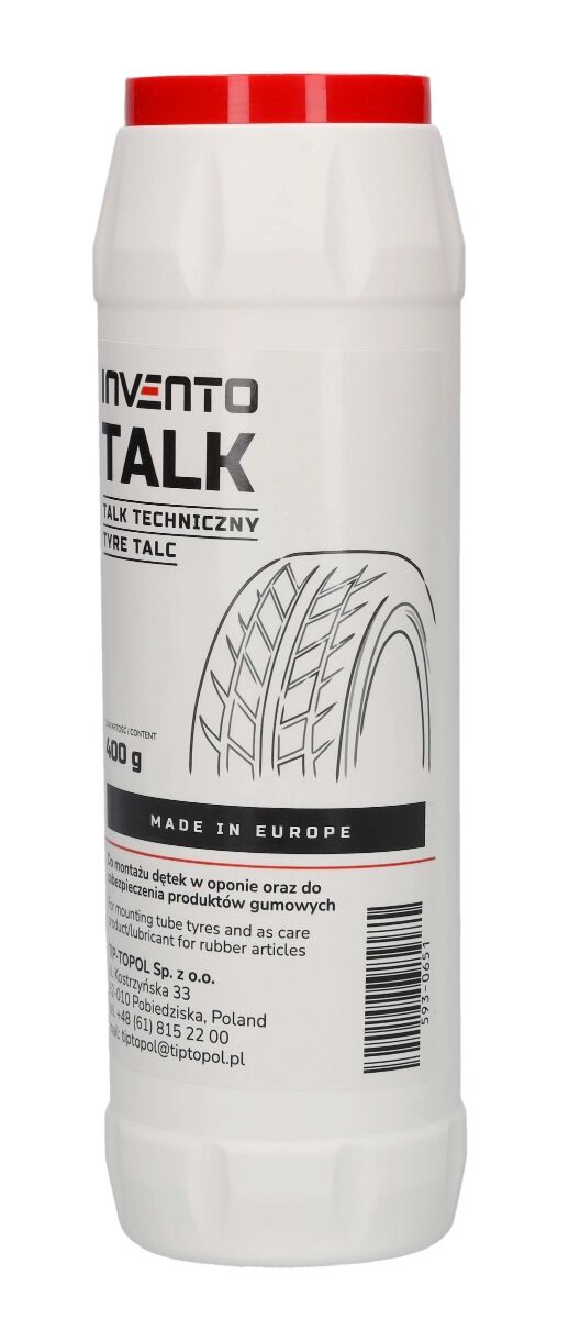 Polvere di talco per pneumatici 400 g Invento