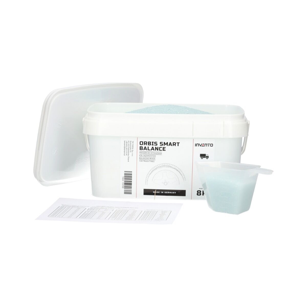 Polvere granulare per equilibratura camion 8kg Invento