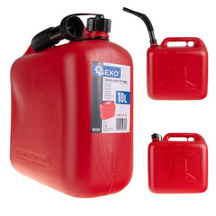 Tanica in plastica da 10 litri con imbuto, tanica per carburante, Geko
